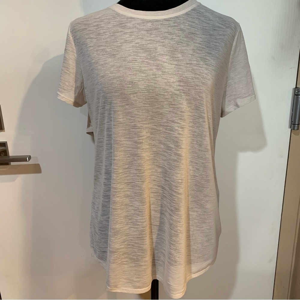 Halara NWT Small Women’s Sheer Short Sleeve Cut Out Yoga Sports Top